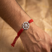 Premium Flower 925 Sterling Silver Rakhi for Brother